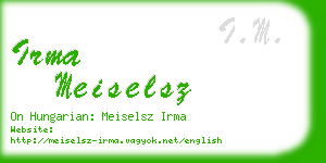 irma meiselsz business card